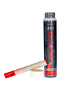 a JIVE High Note Sativa Vape Tip and Pre-roll combo and its packaging. Red vape tip, red and black tube. 