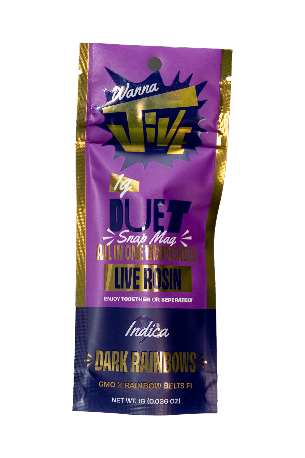 Dark Rainbows Vape bag. Purple and gold bag. 