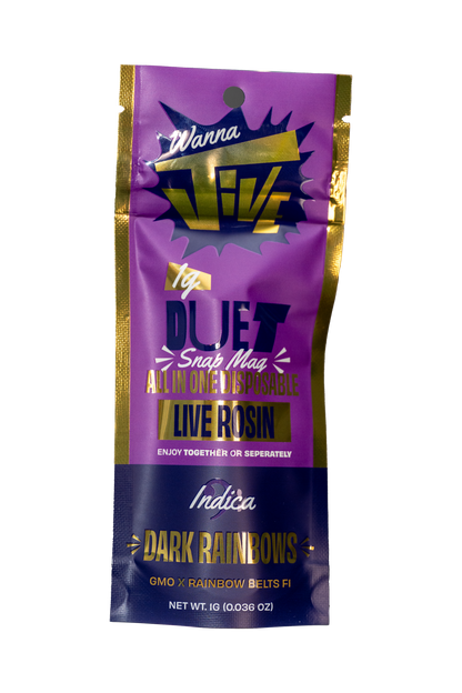 Dark Rainbows Vape bag. Purple and gold bag. 