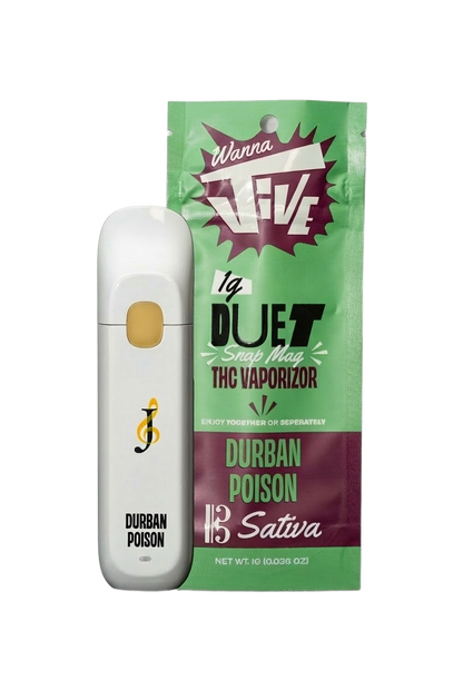 WannaJIVE Duet - Durban Poison 1g Vape – Jive Brands