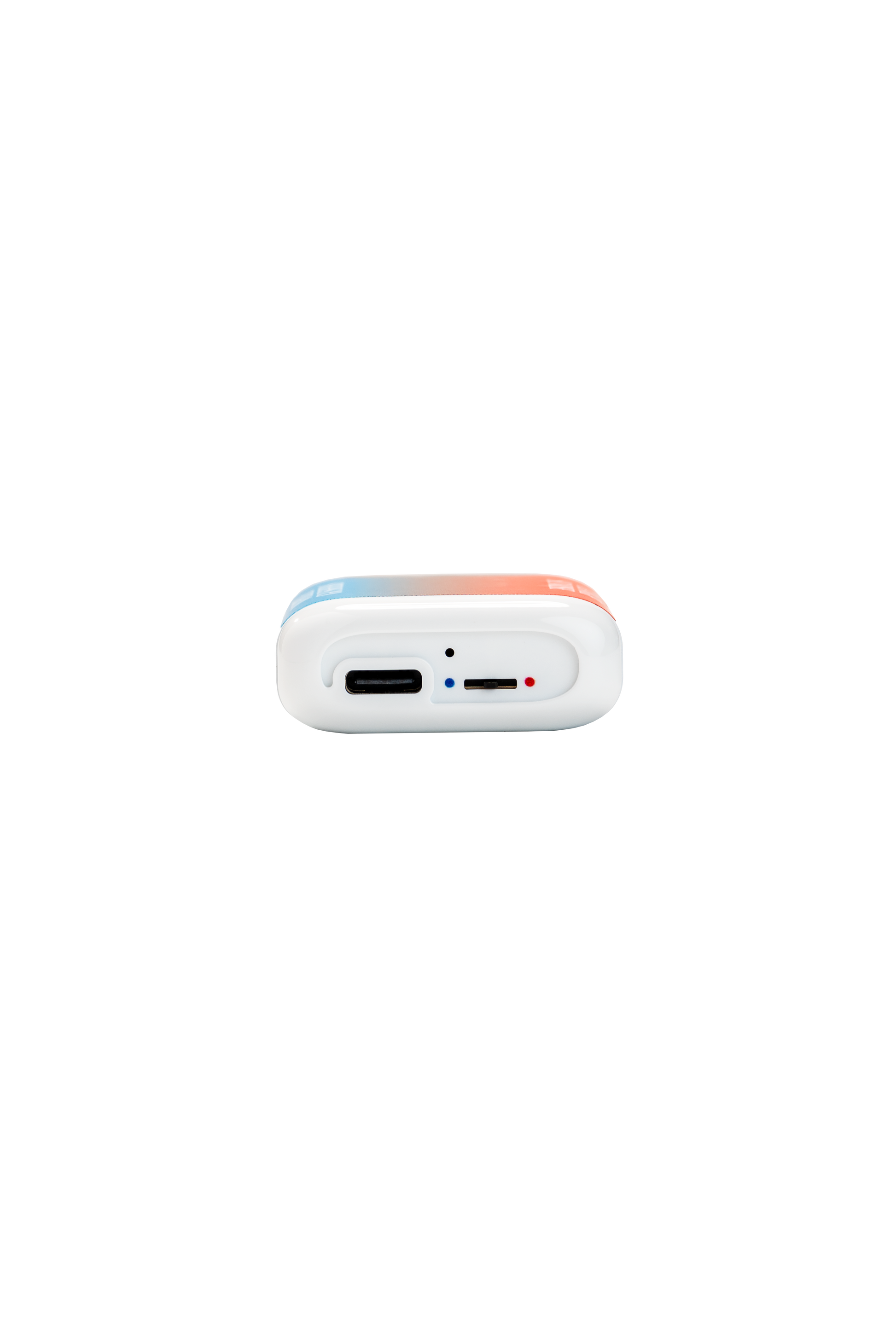 Bottom of the JIVE Duet device. white